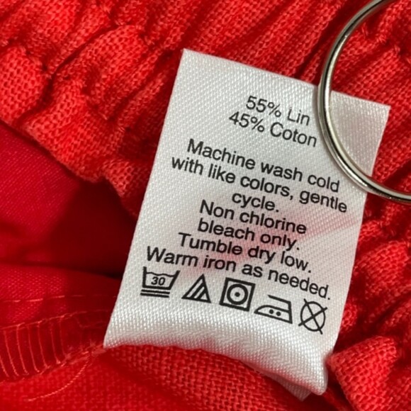 NWT J.Crew Coral Linen Blend Pull-On Side Tie Casual Shorts Size XS - Picture 6 of 7